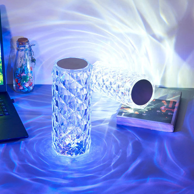 RadiantGlow: LED Crystal Table Lamp